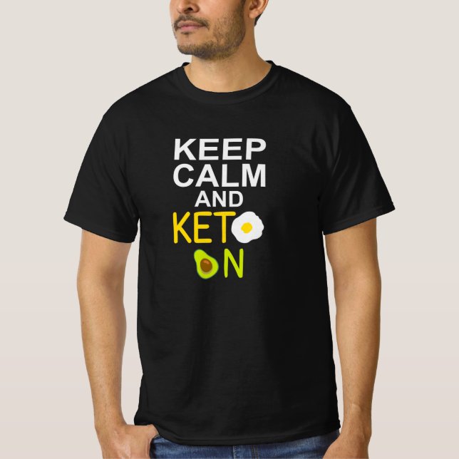 Camiseta Keep Calm Keto Diet  (Frente)