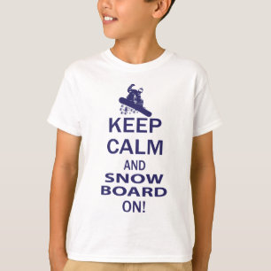 CAMISETA KEEP-CALM-SNOW-BOARD SOBRE