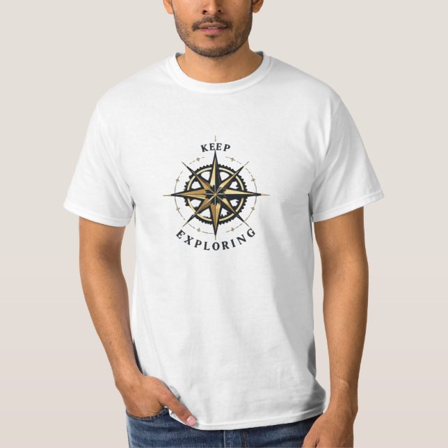 Camiseta Keep Exploring Compass Adventure Shirt – Find New  (Frente)