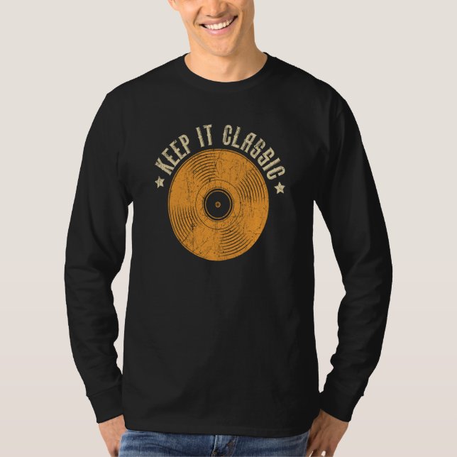 Camiseta Keep It Classic Vinyl Record Player Music (Frente)