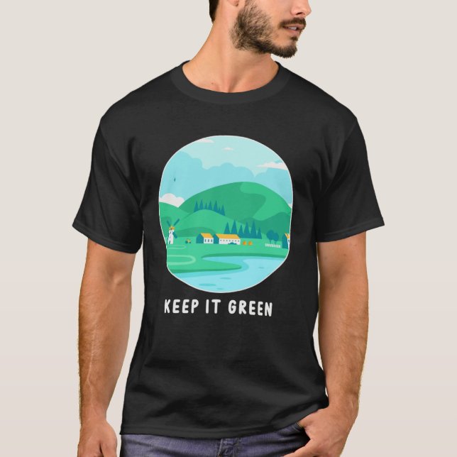 Camiseta Keep It Green Eco friendly Earth Day (Frente)