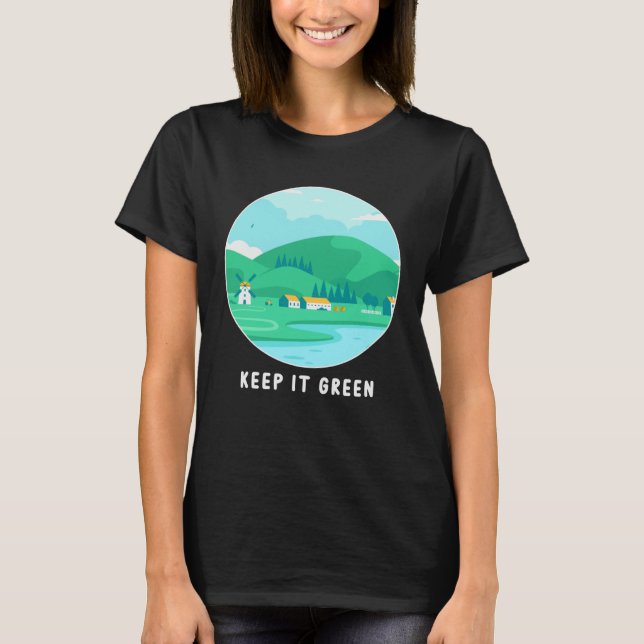 Camiseta Keep It Green Eco friendly Earth Day (Frente)