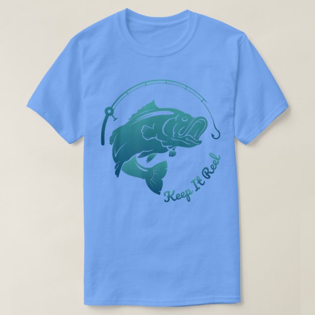 Camiseta Keep It Reel Fishing Hook Cool Fish Angler Fisherm (Frente do Design)