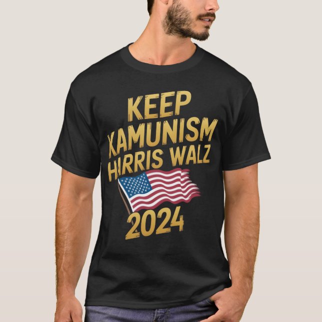 Camiseta Keep Kamunism  Walz 2024 Show Your Pride boy (Frente)