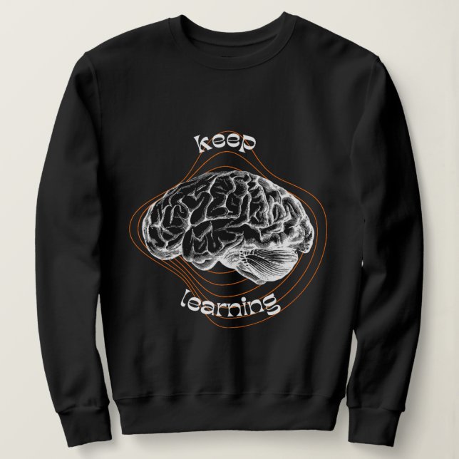 Camiseta Keep Learning Inspirational Hoodie (Frente do Design)