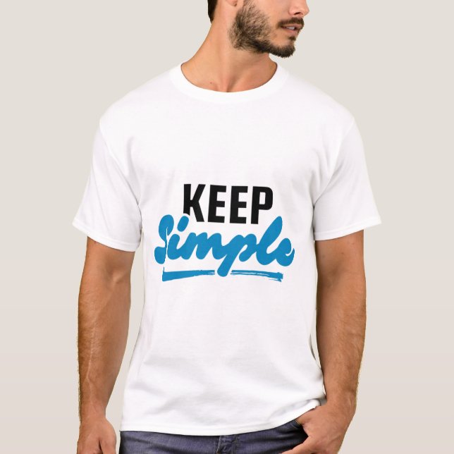 Camiseta KEEP SIMPLE Two-Tone Motivational Graphic (Frente)