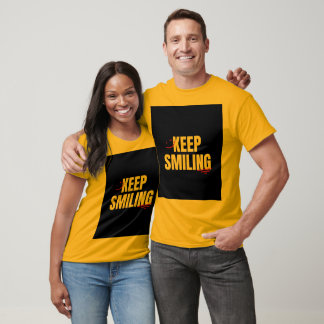 Camiseta Keep Smiling para unissex
