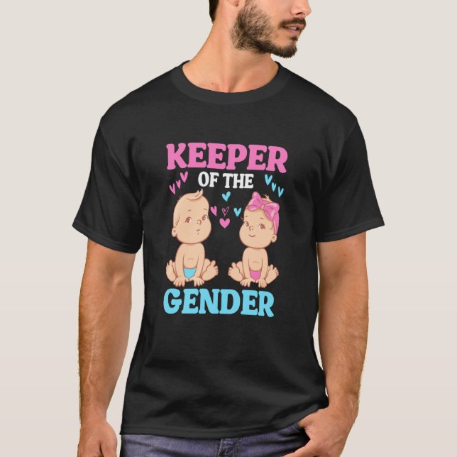 Camiseta Keeper of the Gender Baby Party Gender Reveal Anno (Frente)