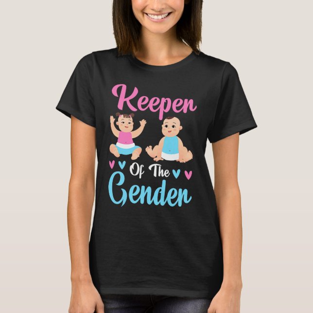 Camiseta Keeper of the Gender Baby Party Gender Reveal Anno (Frente)