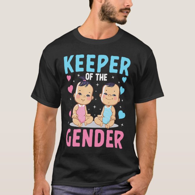 Camiseta Keeper of the Gender Baby Party Gender Reveal Anno (Frente)
