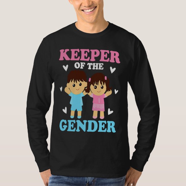 Camiseta Keeper of the Gender Baby Party Gender Reveal Anno (Frente)