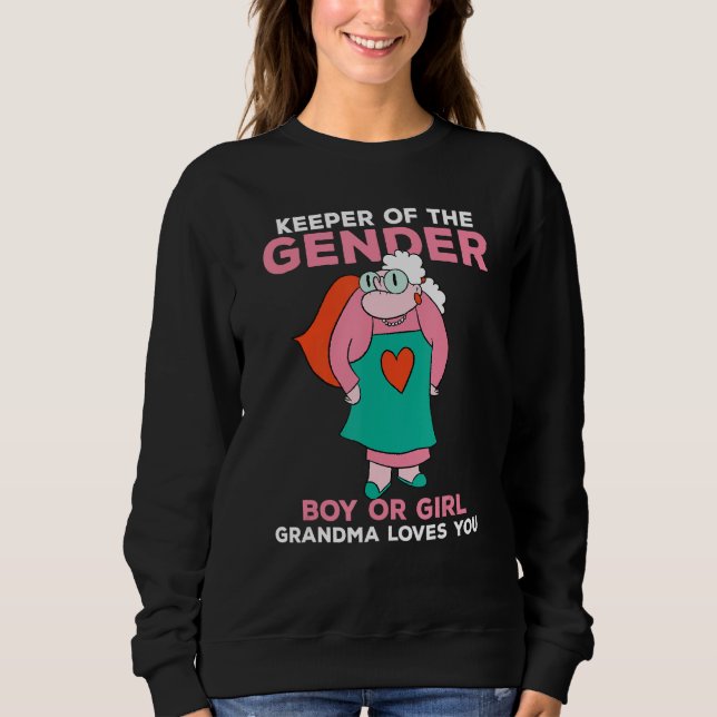 Camiseta Keeper of the Gender Boy or Girl Grandma Loves You (Frente)