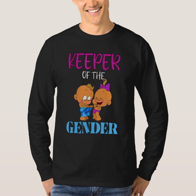 Camiseta Keeper Of The Gender Ethnic Gender Reveal Party Bl (Frente)