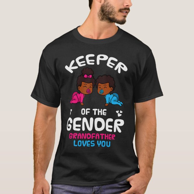 Camiseta Keeper of the Gender Grandfather Loves You African (Frente)