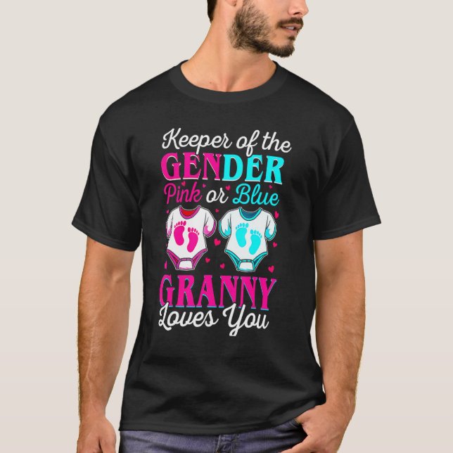 Camiseta Keeper of the Gender Granny Loves You Gender Revea (Frente)