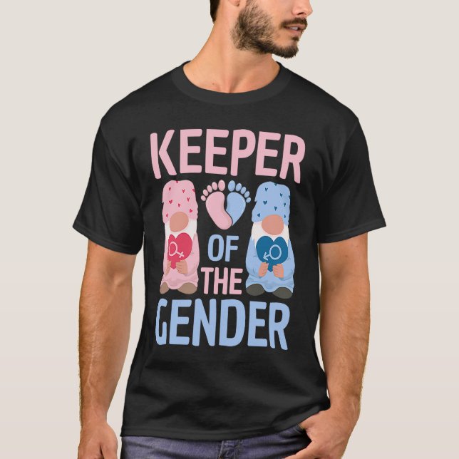 Camiseta Keeper Of The Gender Reveal Announcement Baby Show (Frente)