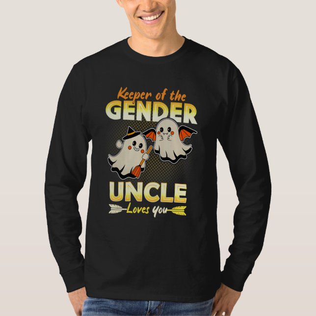 Camiseta Keeper Of The Gender Uncle Loves You Reveal Hallow (Frente)