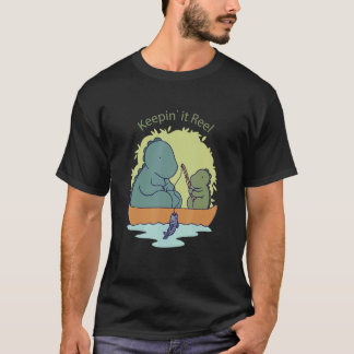 Camiseta Keeping It Reel Dad Son Fishing Fisher Rex Dinos