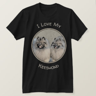 Camiseta Keeshond Brothers Painting - Arte Original de Cãe