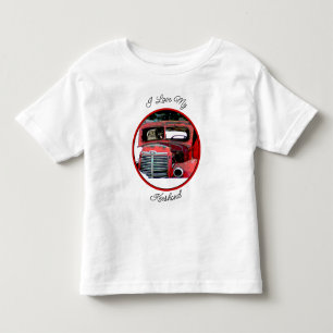 Camiseta Keeshond Christmas Old Truck Painting Art