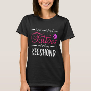 Camiseta Keeshond Dog Lover Tattoo Engraçado Cachorro Mãe D
