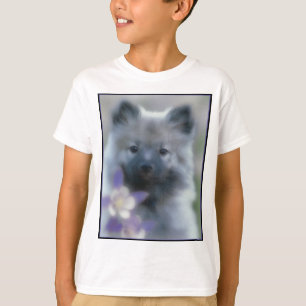 Camiseta Keeshond e Columbine - Fotografia de Cães