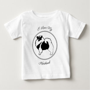 Camiseta Keeshond Gráficos - Arte Original de Cachorro Fofa