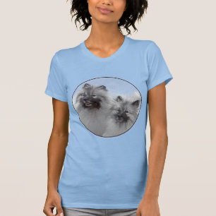 Camiseta Keeshond Pair de Kees pintando Arte Animal Origina
