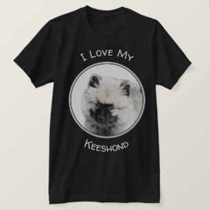 Camiseta Keeshond Puppy Drapy - Arte Cachorro Original Boni