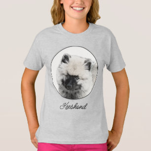Camiseta Keeshond Puppy Drapy - Arte Cachorro Original Boni