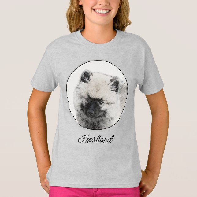 Camiseta Keeshond Puppy Drapy - Arte Cachorro Original Boni (Frente)