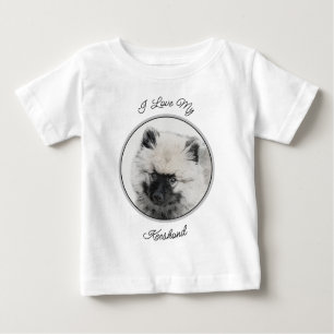 Camiseta Keeshond Puppy Drapy - Arte Cachorro Original Boni