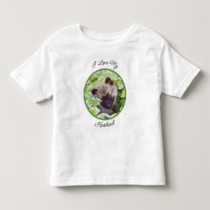 Camiseta Keeshond Puppy na Pintura Original