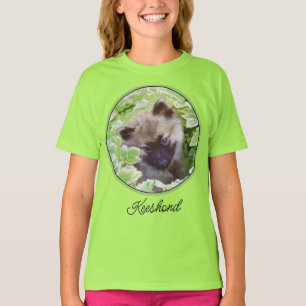 Camiseta Keeshond Puppy na Pintura Original