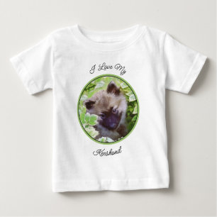 Camiseta Keeshond Puppy na Pintura Original