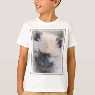 Camiseta Keeshond Puppy Painting - Arte de Cachorro Origina