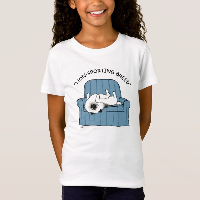 Camiseta Keeshond "Raça Não Esportiva" (Frente)