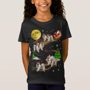 Camiseta Keeshond Reindeer Cachorro de Natal Papais noeis X