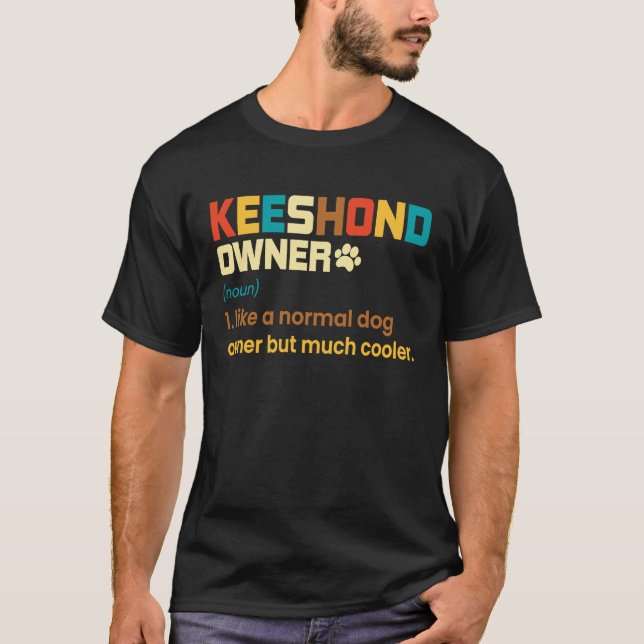 Camiseta Keeshond Vintage Retro Dog Mom Dad (Frente)