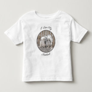 Camiseta Keeshonds na Pintura de Portão - Arte de Cachorro