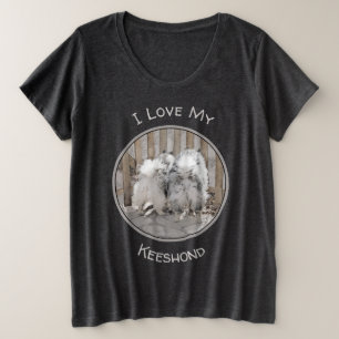 Camiseta Keeshonds na Pintura do Portão - Arte Original pa