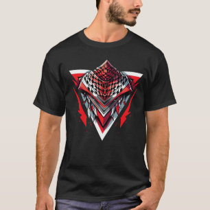 Camiseta Keffiyeh do Triângulo Vermelho Invertido