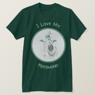 Camiseta Kehond Christmas Snowman Painting Dog Art