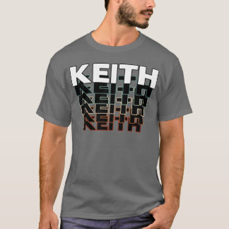 Camiseta Keith Divertido Retro Vintage Pôr do Sol Keith ano