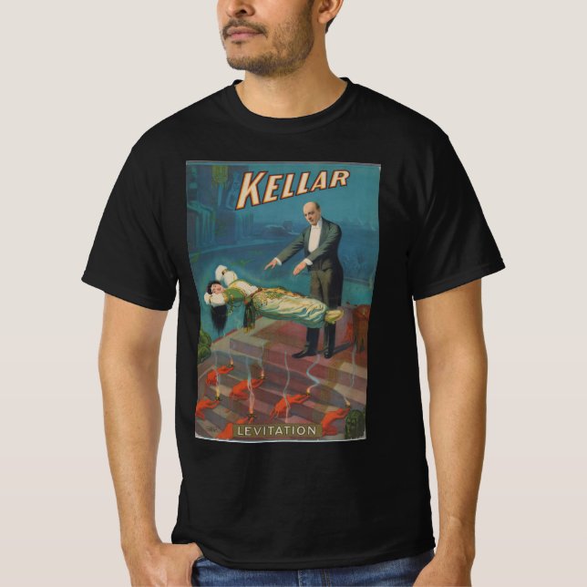 Camiseta Kellar, Poster mágico de levitação (Frente)