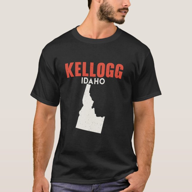 Camiseta Kellogg Idaho EUA Estado América Viagem Idahoan (Frente)