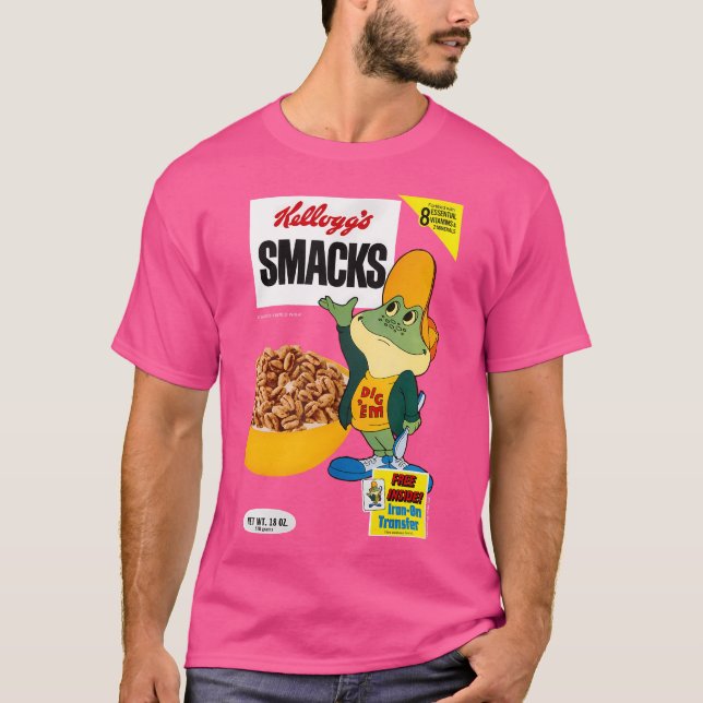 Camiseta Kellogg'S Smacks Breakfast Cereal Box Art Dig 'Em (Frente)