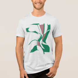 Camiseta Kelly Green Mauve Swiveling Swirling Art Abstrato