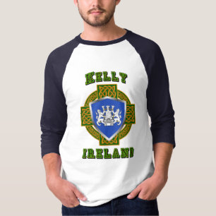 Camiseta Kelly/O'Kelly Irish Shield w/Celtic Cross  