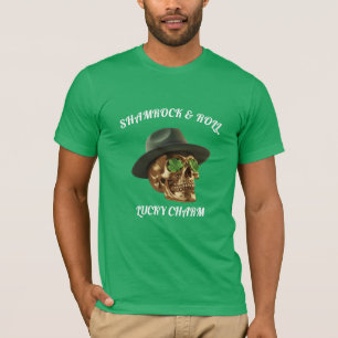 Camiseta Kelly Verde Caveira Shamrock St Patrick
